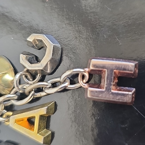 Coach Multi Metallic Letter Keychain Bag charm - Picture 5 of 6